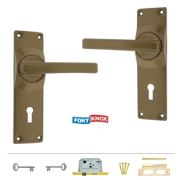 M1C40 - 3 Lever Lockset Gold -M1C40_o_T